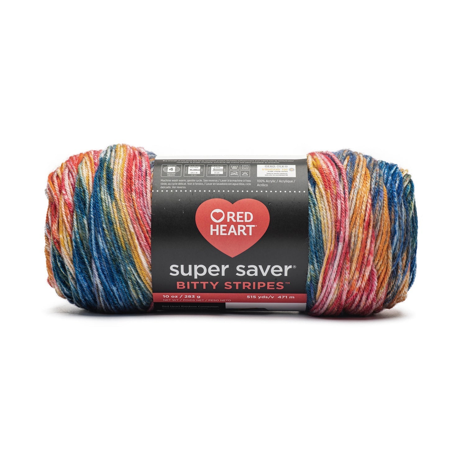 Red Heart Super Saver Bitty Stripes Yarn 283g