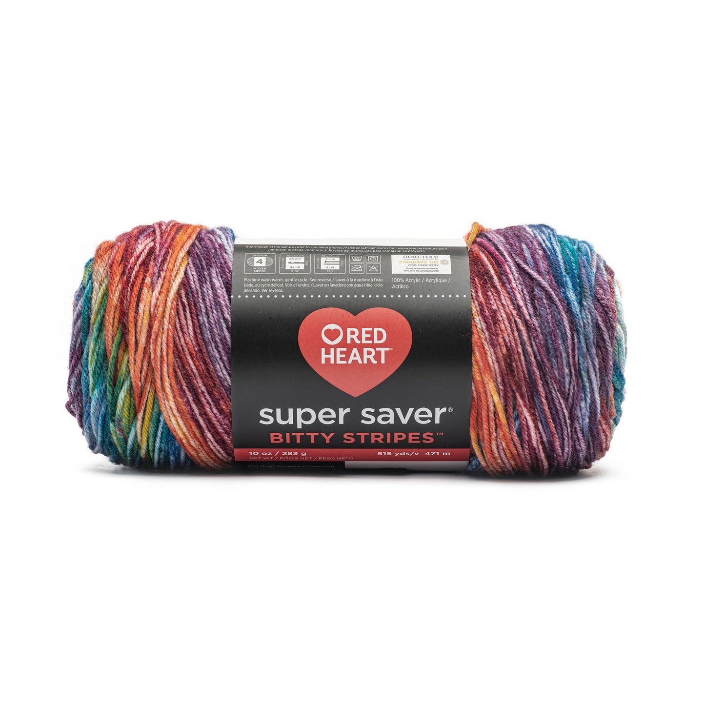 Red Heart Super Saver Bitty Stripes Yarn 283g