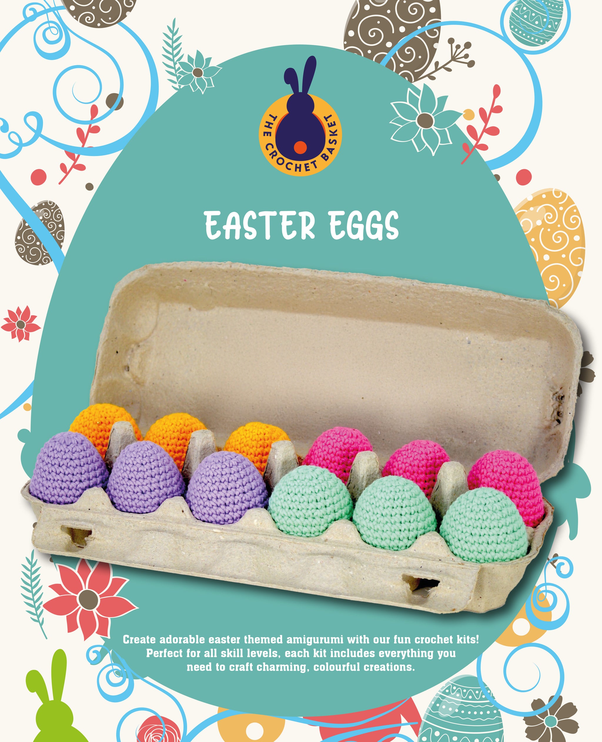Knitty Critters - Easter Amigurumi Crochet Kit - Easter Eggs