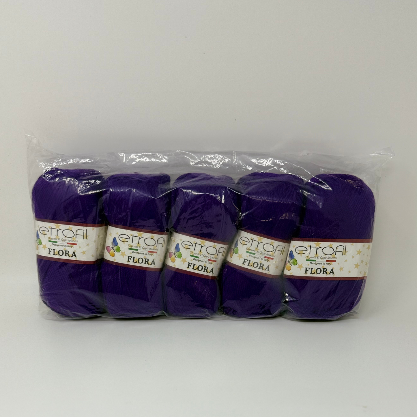 PACK OF 5 Etrofil Flora 100% Acrylic Yarn