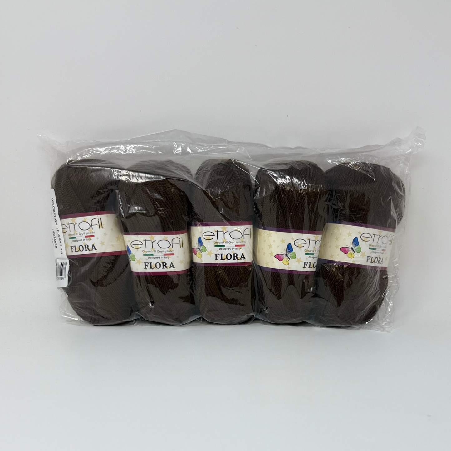 PACK OF 5 Etrofil Flora 100% Acrylic Yarn