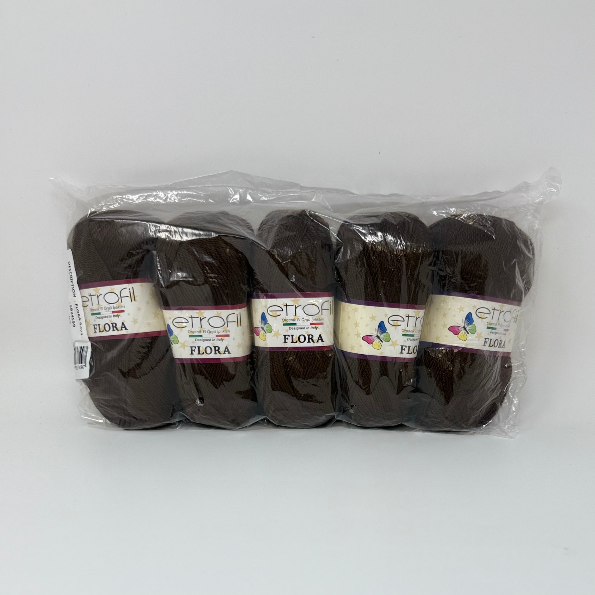 PACK OF 5 Etrofil Flora 100% Acrylic Yarn