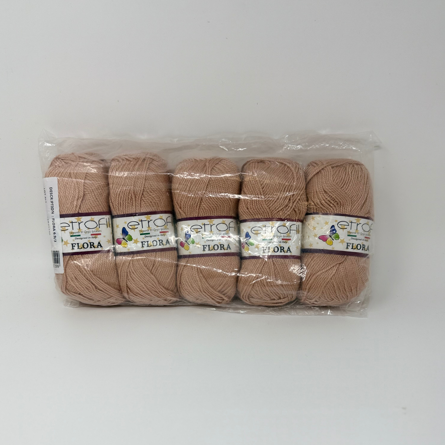 PACK OF 5 Etrofil Flora 100% Acrylic Yarn