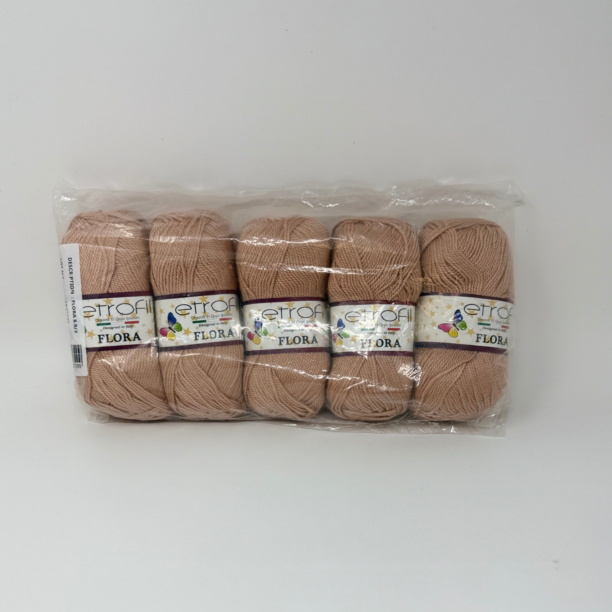 PACK OF 5 Etrofil Flora 100% Acrylic Yarn