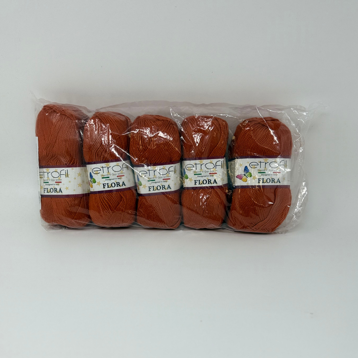 PACK OF 5 Etrofil Flora 100% Acrylic Yarn