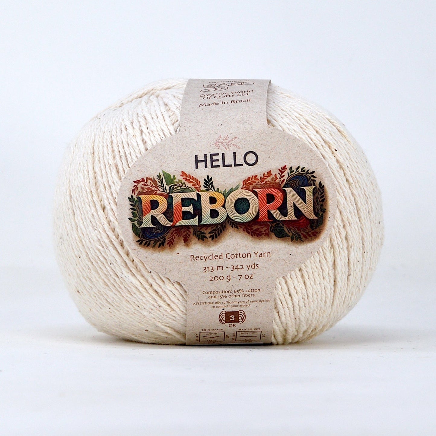 Hello Reborn 85% Recycled DK Cotton Yarn 200g