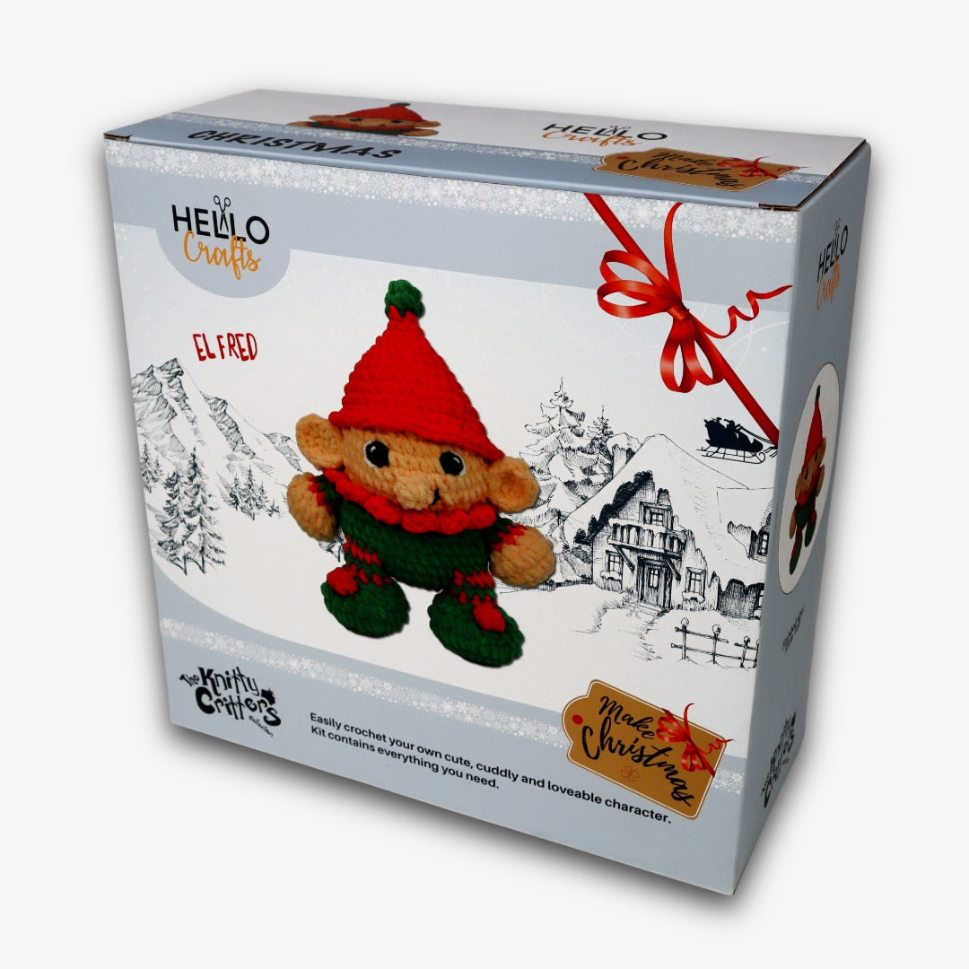 Knitty Critters - Make Christmas Crochet Kit - Elfred