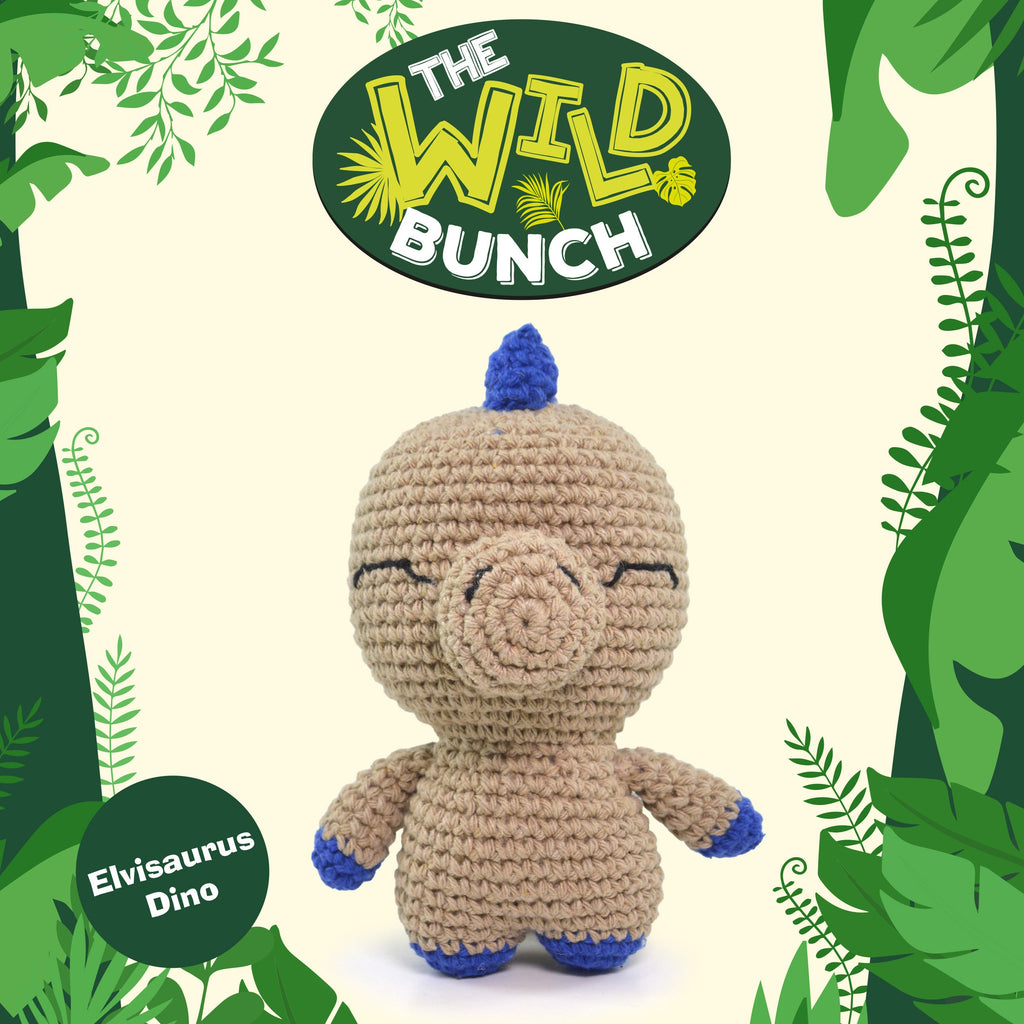 Knitty Critters - The Wild Bunch - Amigurumi Crochet Kit - Elvisaurus Dino
