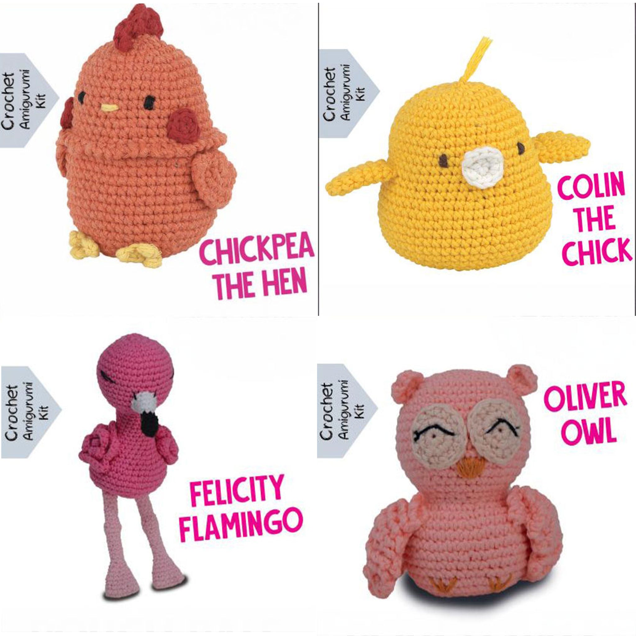 Pouch Pals Crochet Kit - Feathered Friends Bundle