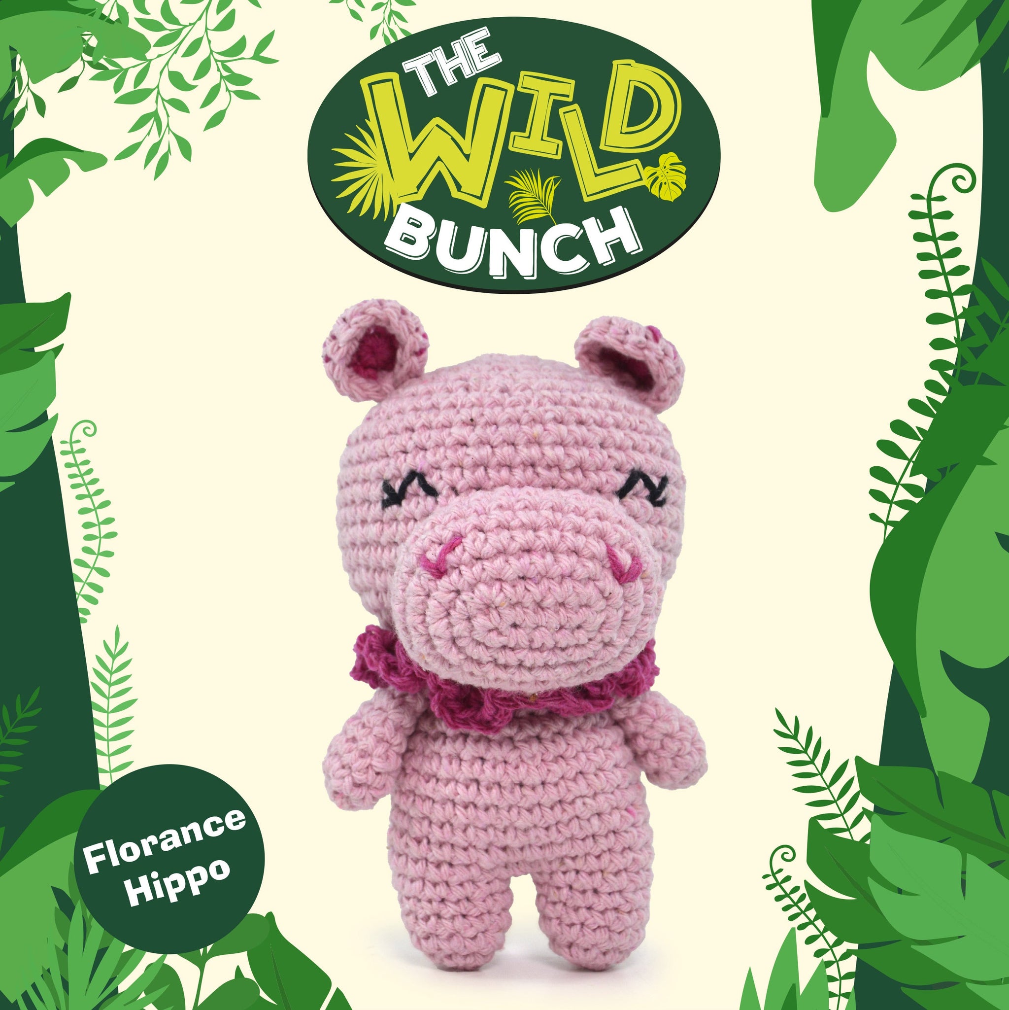 Knitty Critters - The Wild Bunch - Amigurumi Crochet Kit - Florance Hippo