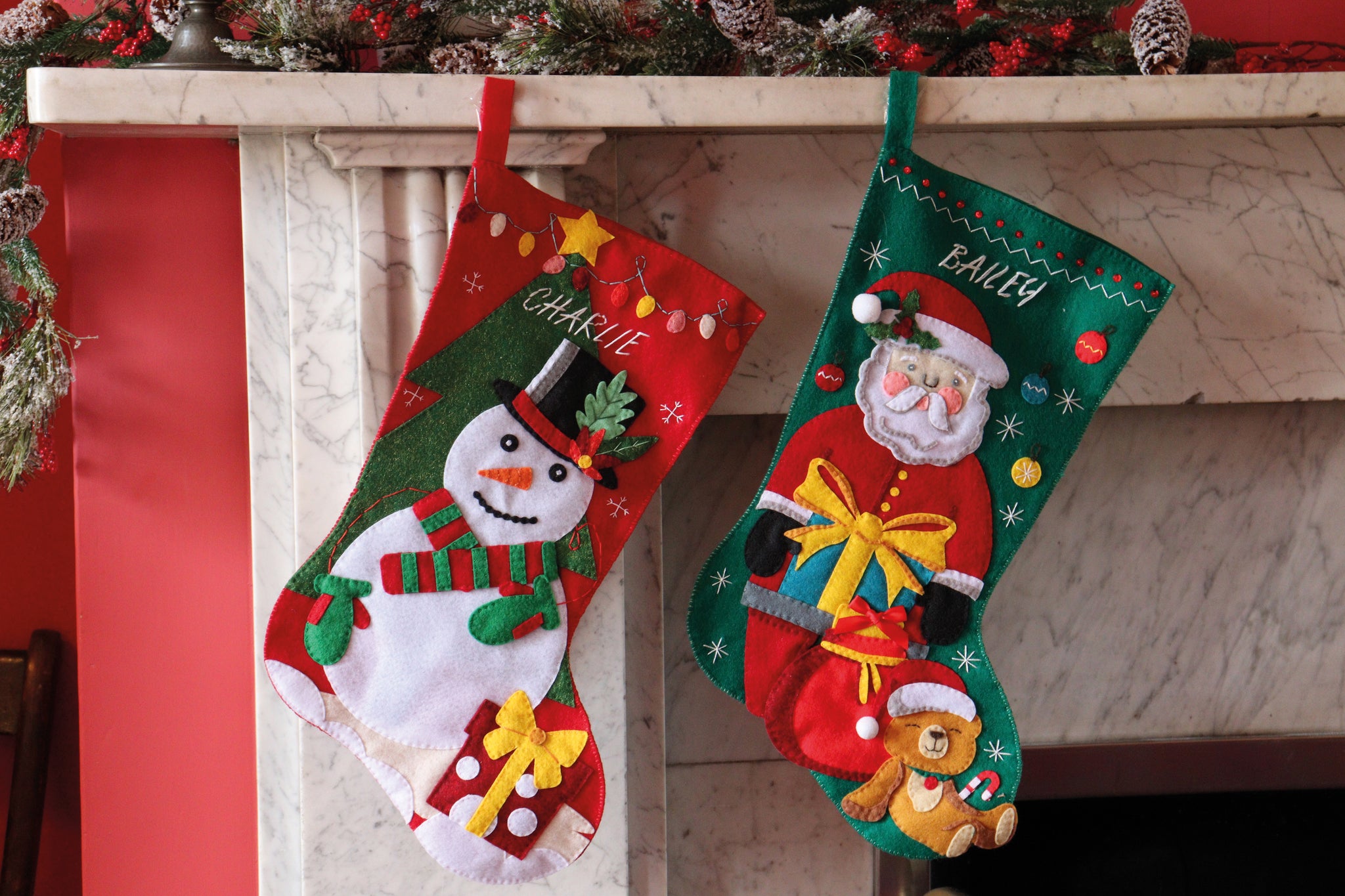 Felt Stocking Kit: Christmas: Snowman