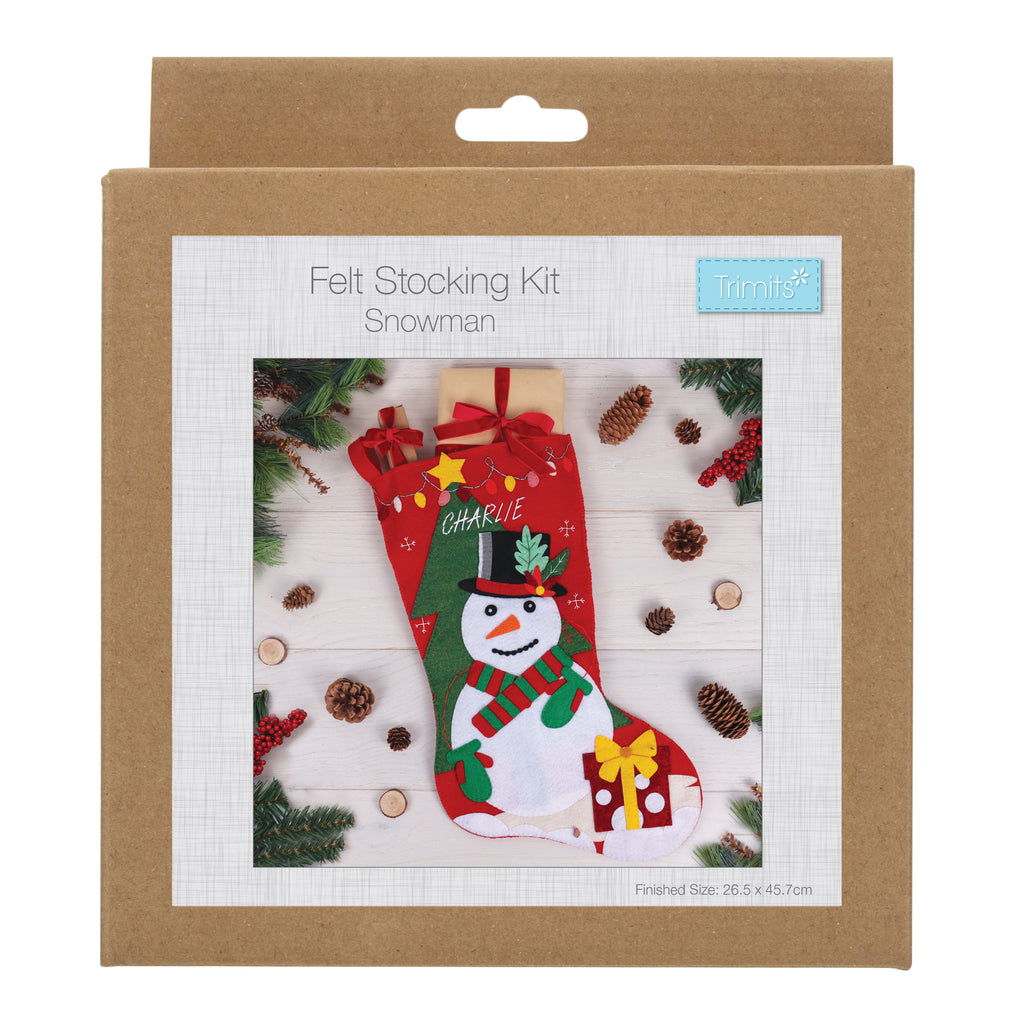 Felt Stocking Kit: Christmas: Snowman