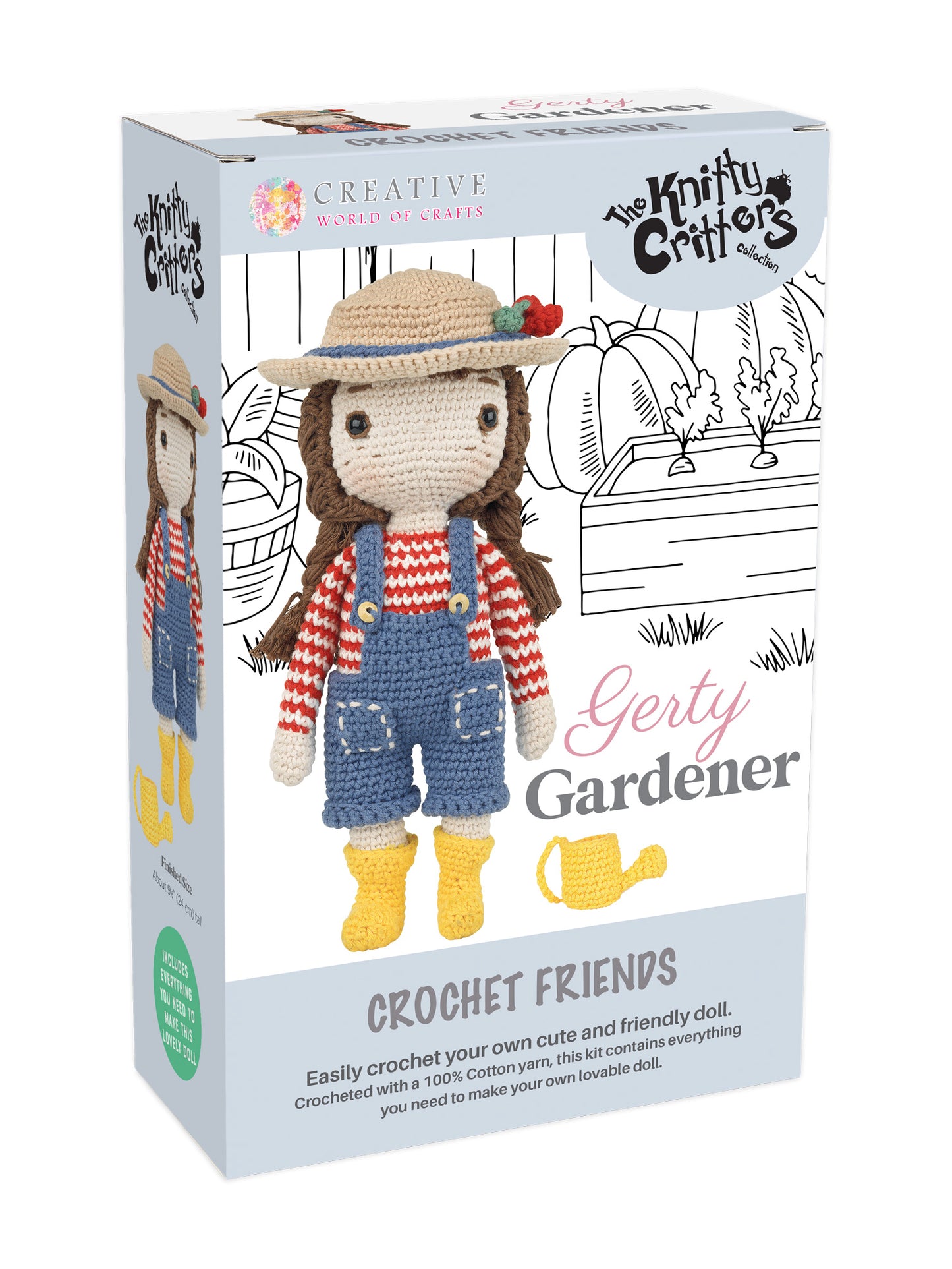 Knitty Critter Crochet Dolls - Gerty Gardener
