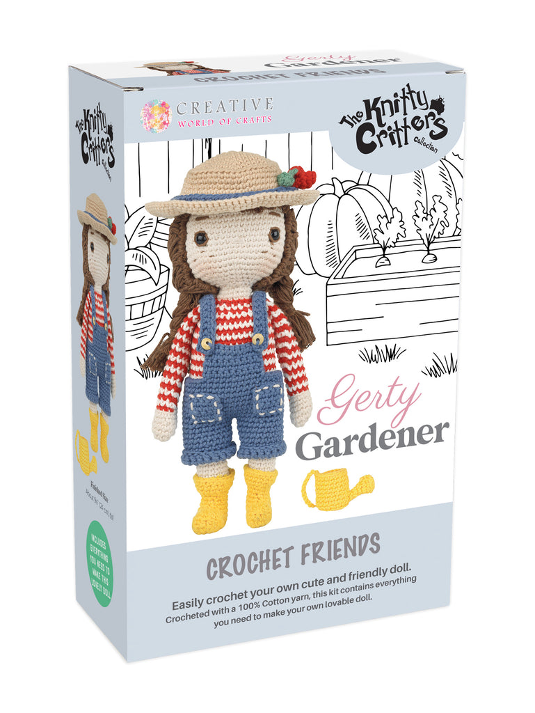 Knitty Critter Crochet Dolls - Gerty Gardener