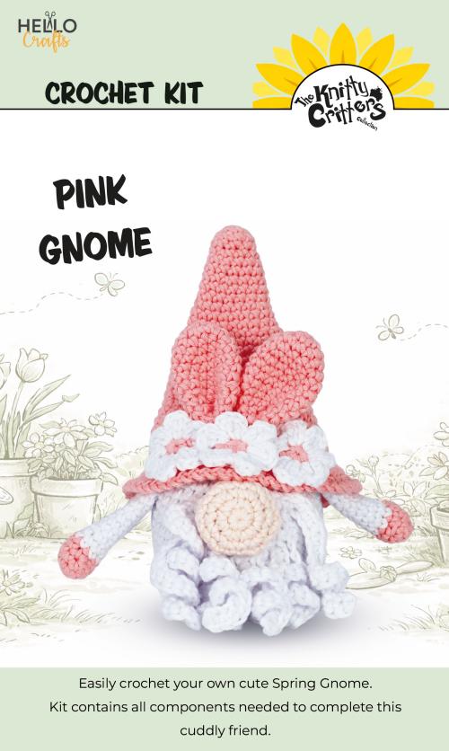 Knitty Critters Crochet Kit - Easter - Spring Gnome