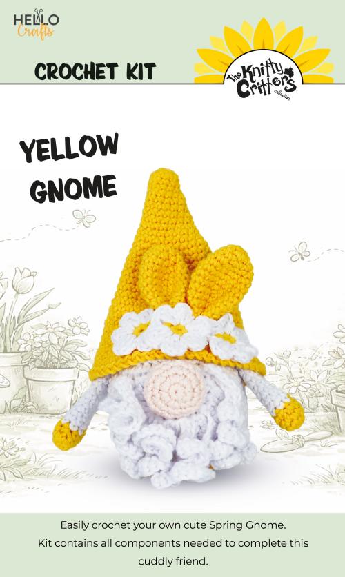 Knitty Critters Crochet Kit - Easter - Spring Gnome