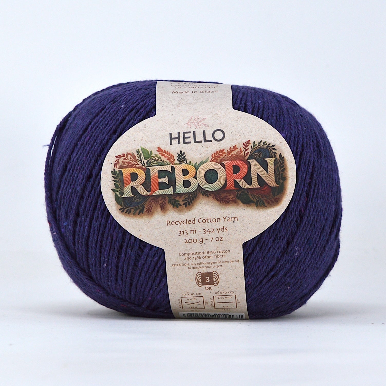 Hello Reborn 85% Recycled DK Cotton Yarn 200g