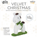 Knitty Critters - Velvet Christmas Crochet Kit - Green Rocking Horse