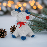 Knitty Critters - Velvet Christmas Crochet Kit - Grey Reindeer