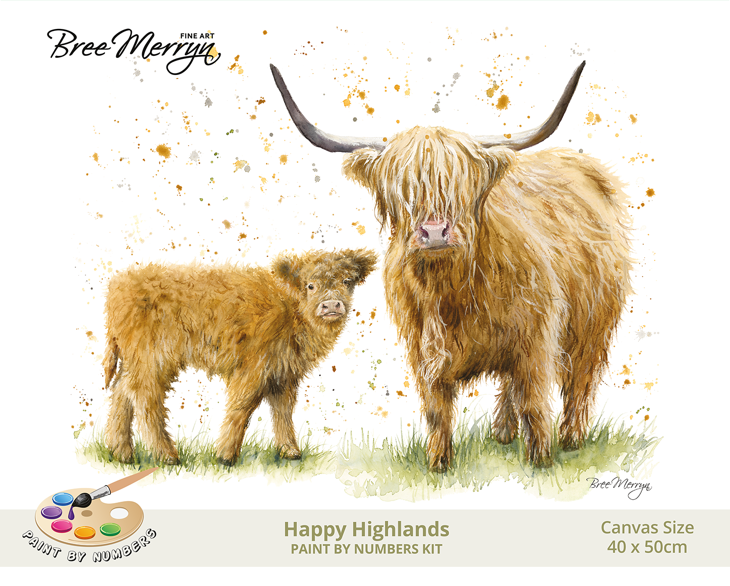 Bree Merryn Paint By Numbers 40cm x 50cm - Happy Highlands