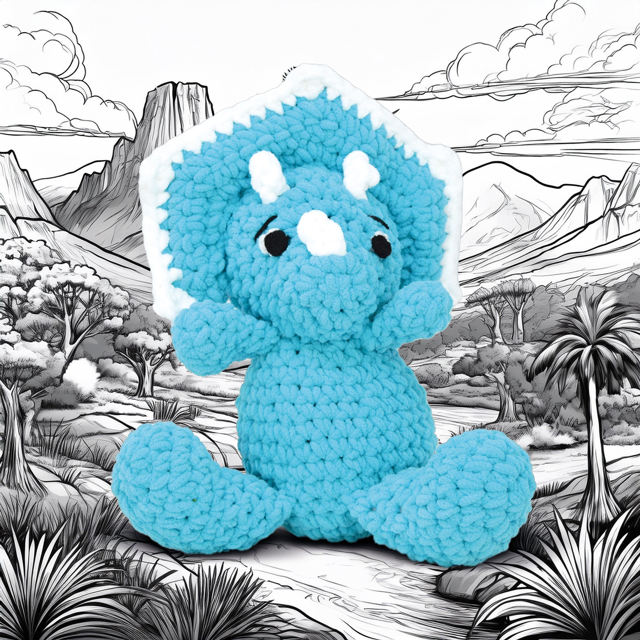 Stan Can - Dinosaur - Helen Triceratops | Amigurumi Crochet Kit
