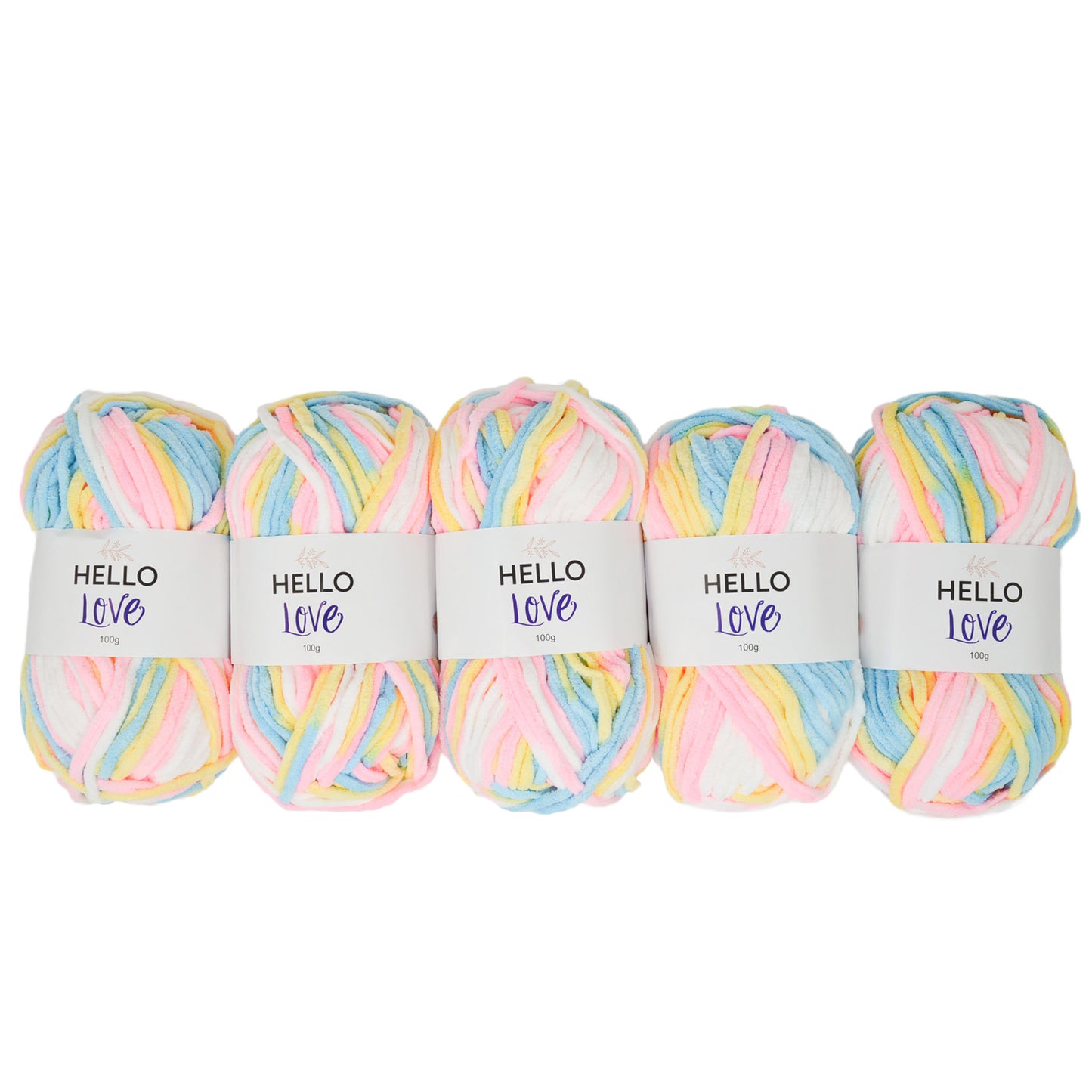 Pack of 5 x 100g Hello Love Super Chunky Yarn