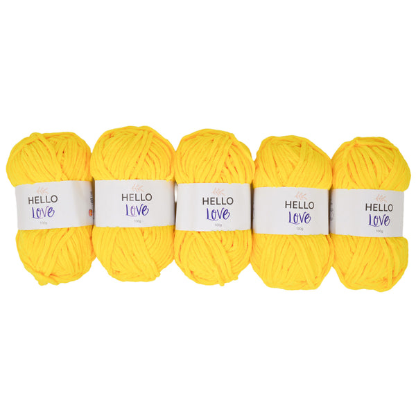 Pack of 5 x 100g Hello Love Super Chunky Yarn