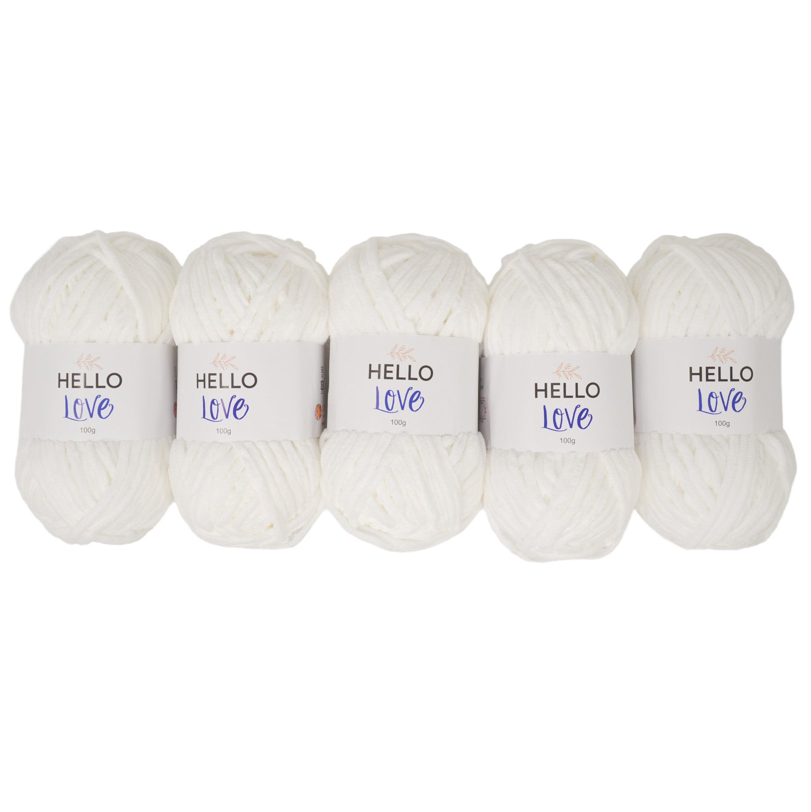 Pack of 5 x 100g Hello Love Super Chunky Yarn