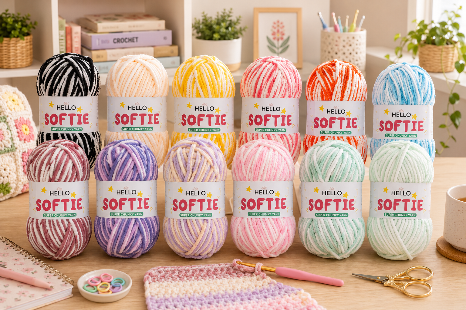 Hello Softie Ombre Super Chunky Yarn 100g