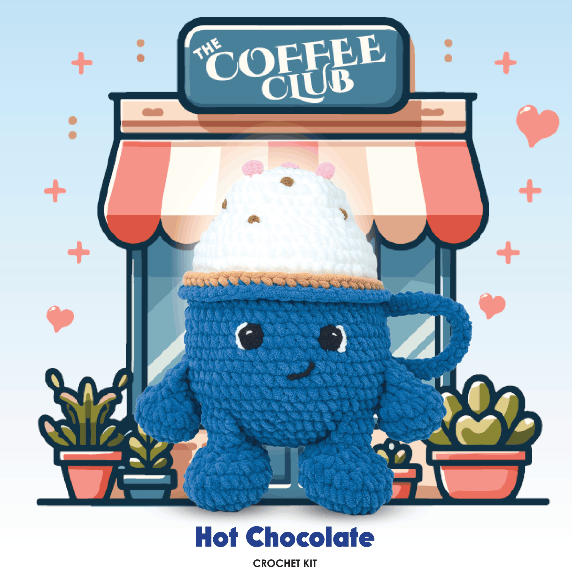 Knitty Critters Crochet Kit - The Coffee Club - Hot Chocolate