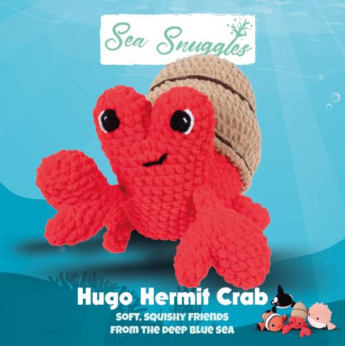 Knitty Critters Crochet Kit - Sea Snuggles - Hugo Hermit Crab