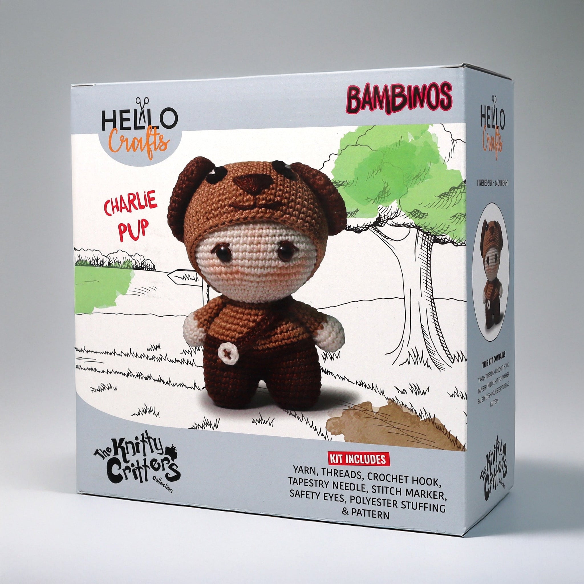 Knitty Critters - Bambinos - Amigurumi Crochet Kit - Charlie Pup