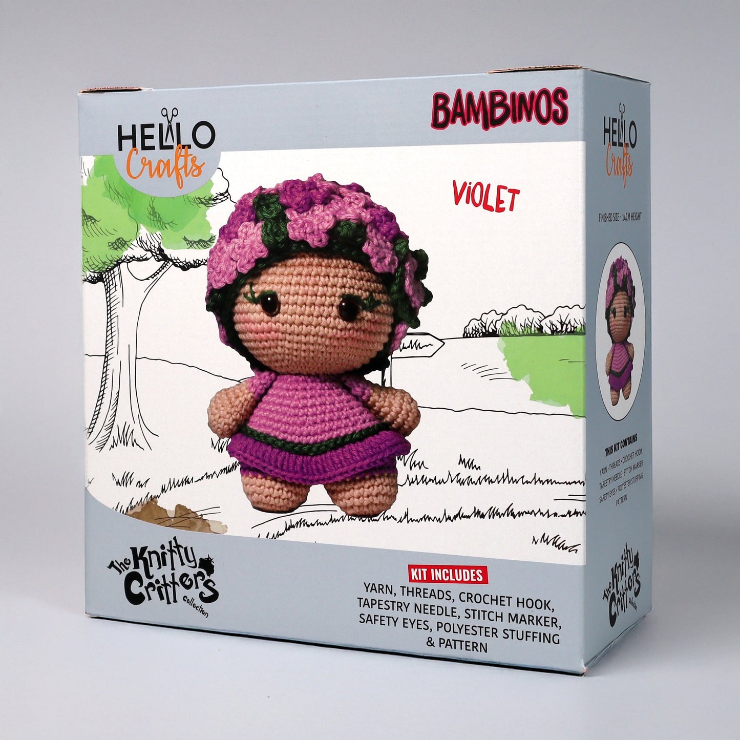 Knitty Critters - Bambinos - Amigurumi Crochet Kit - Violet