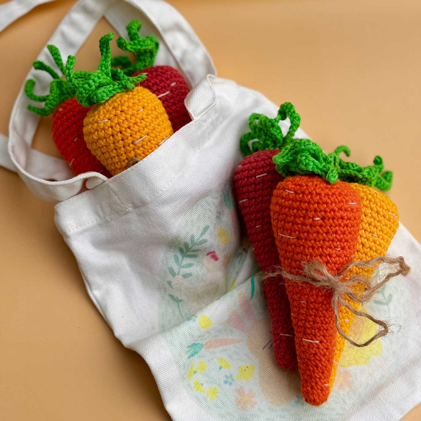Knitty Critters - Easter Amigurumi Crochet Kit - Carrots (Red)