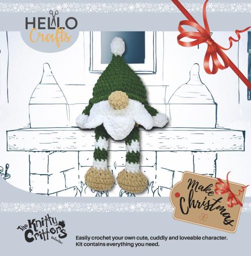 Knitty Critters - Make Christmas Crochet Kit - Jangle The Gnome