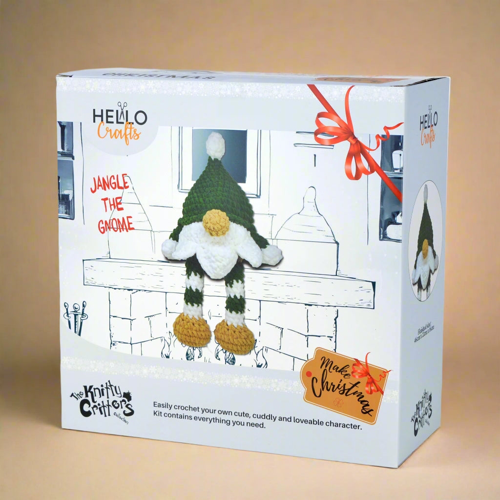 Knitty Critters - Make Christmas Crochet Kit - Jangle The Gnome
