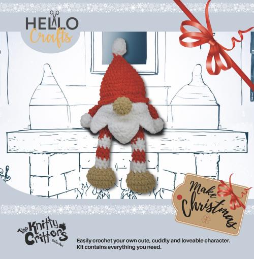 Knitty Critters - Make Christmas Crochet Kit - Jingle The Gnome