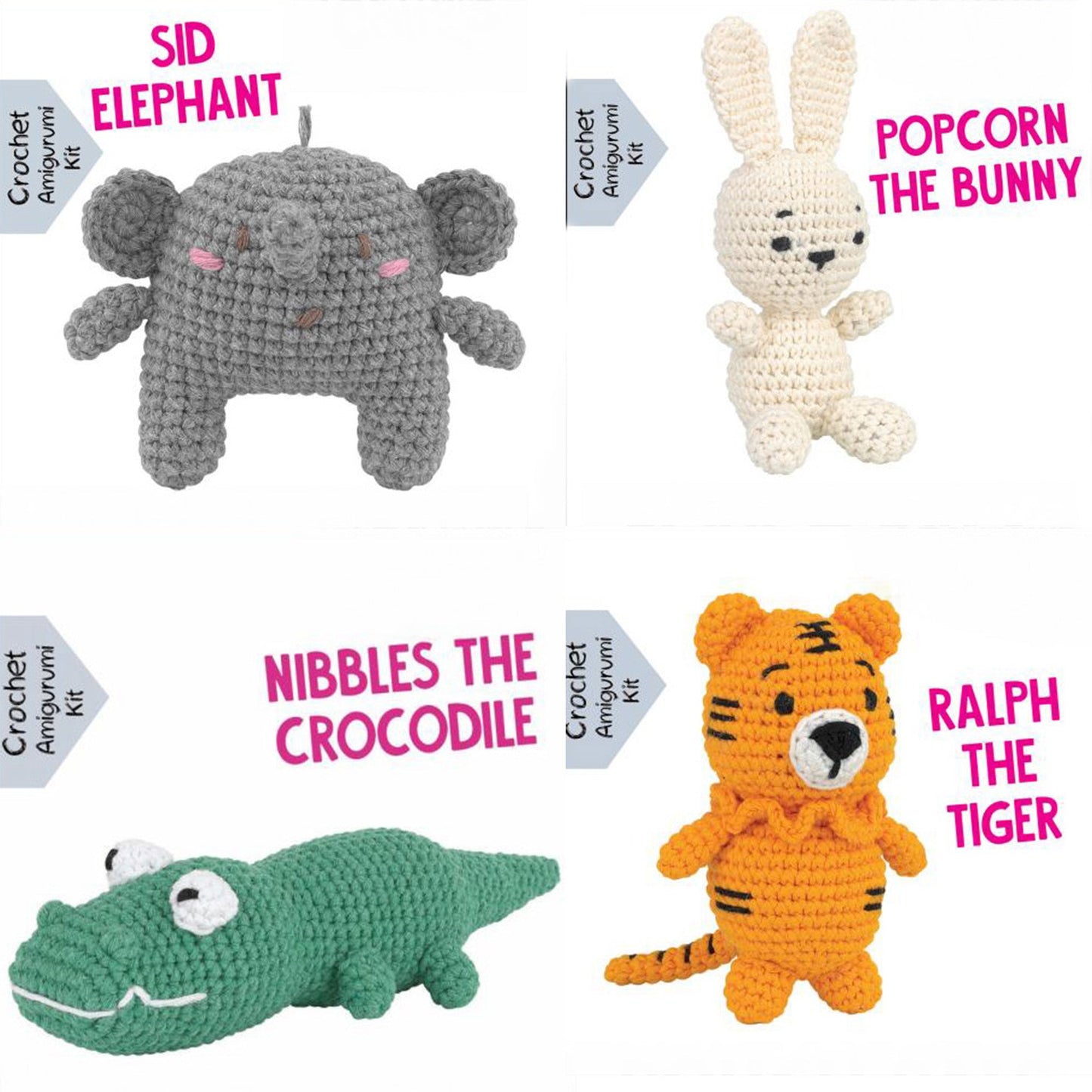 Pouch Pals Crochet Kit - Jungle Safari Bundle