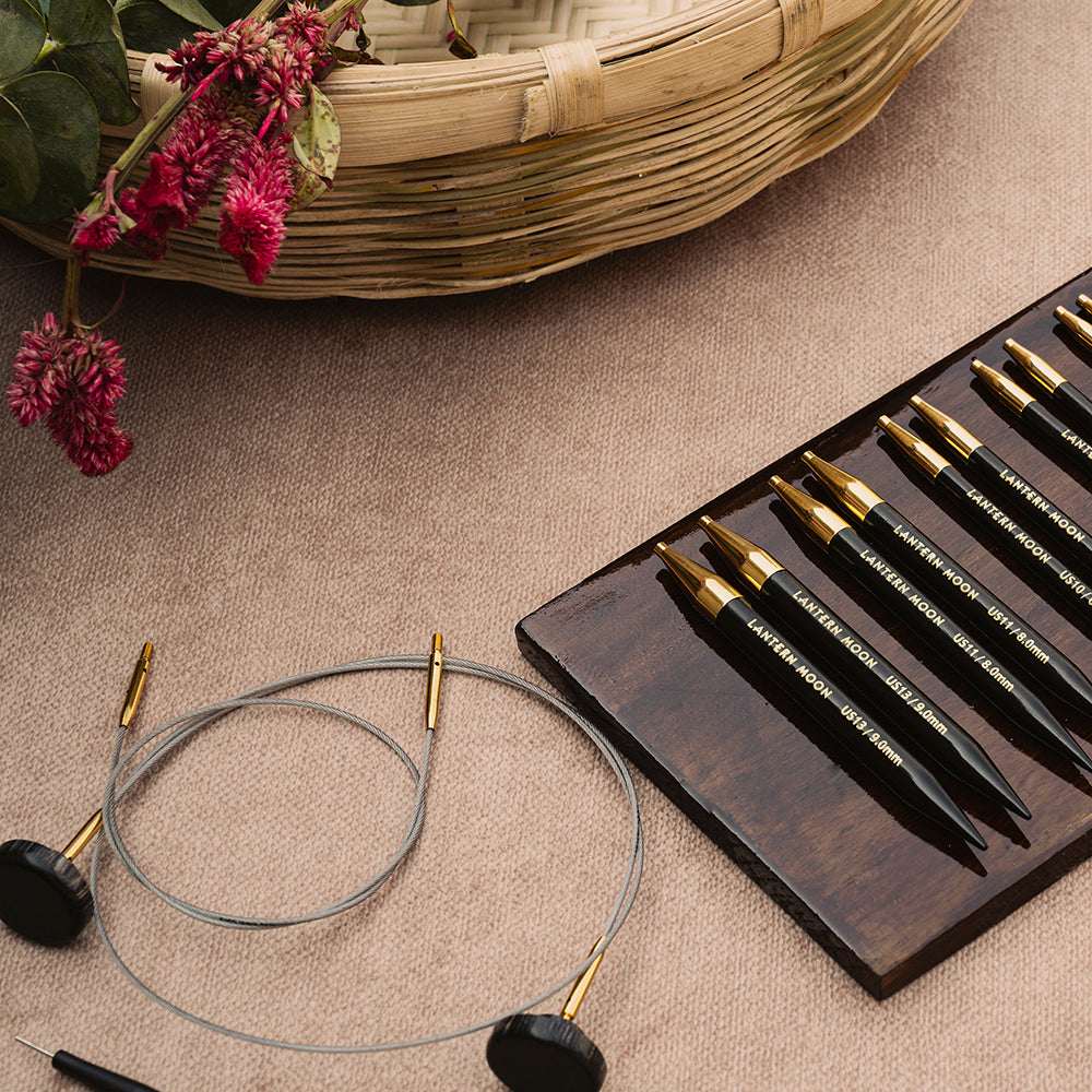 Lantern Moon: Knitting Pins: Circular: Interchangeable: 13cm x 3.25mm