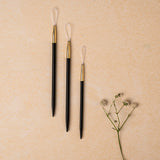 Lantern Moon: Finishing Needles: Ebony Wood: Set of 3