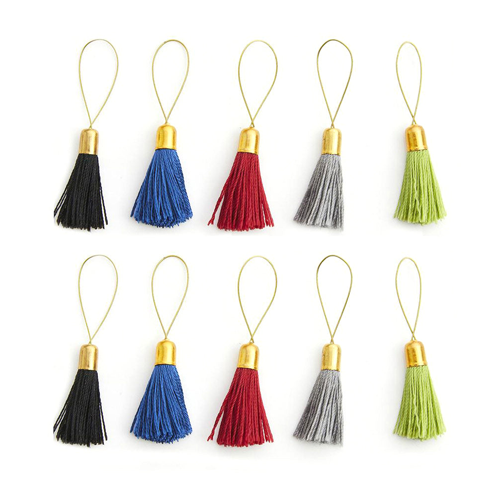 Lantern Moon: Stitch Markers: Tassel: Set of 10