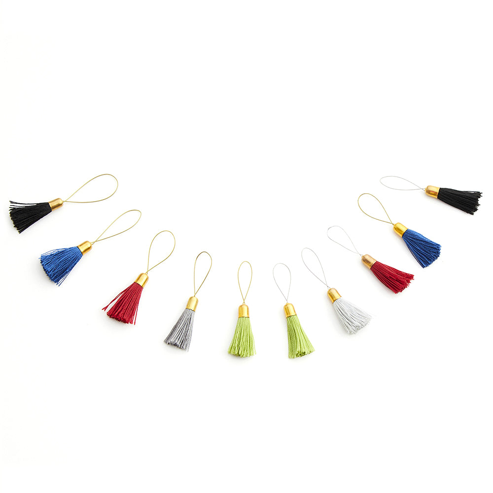 Lantern Moon: Stitch Markers: Tassel: Set of 10