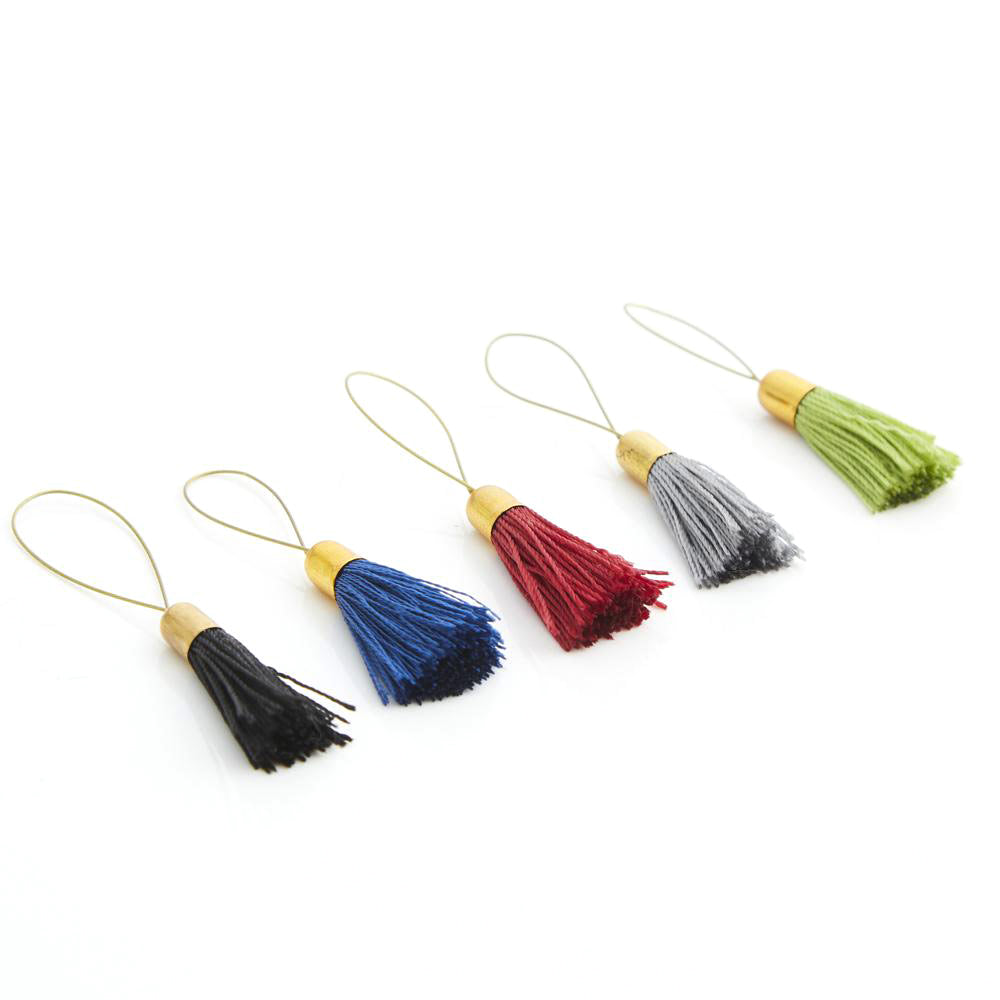 Lantern Moon: Stitch Markers: Tassel: Set of 10