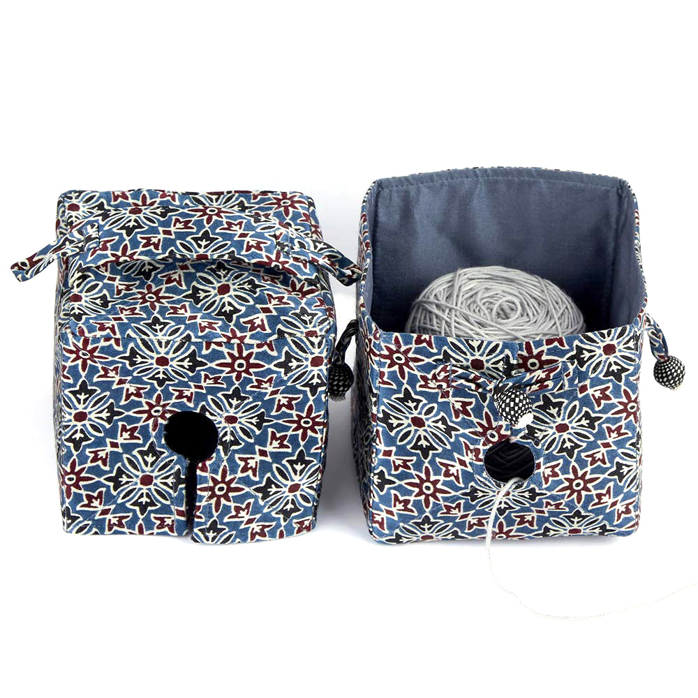 Lantern Moon: Wool Holder: Knit Out Box: Ajrak