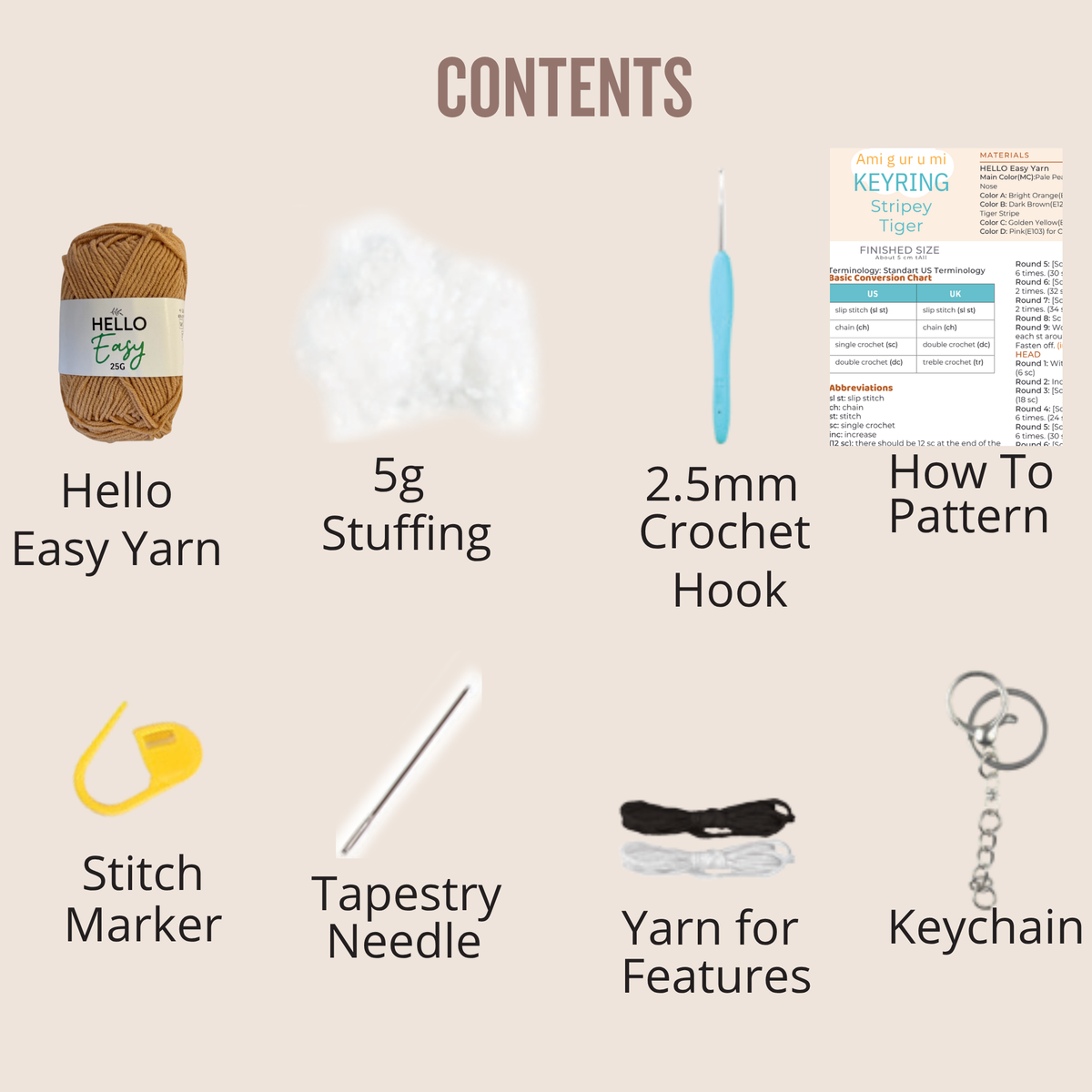 Knitty Critters Amigurumi Keyrings - ClipClop Horse