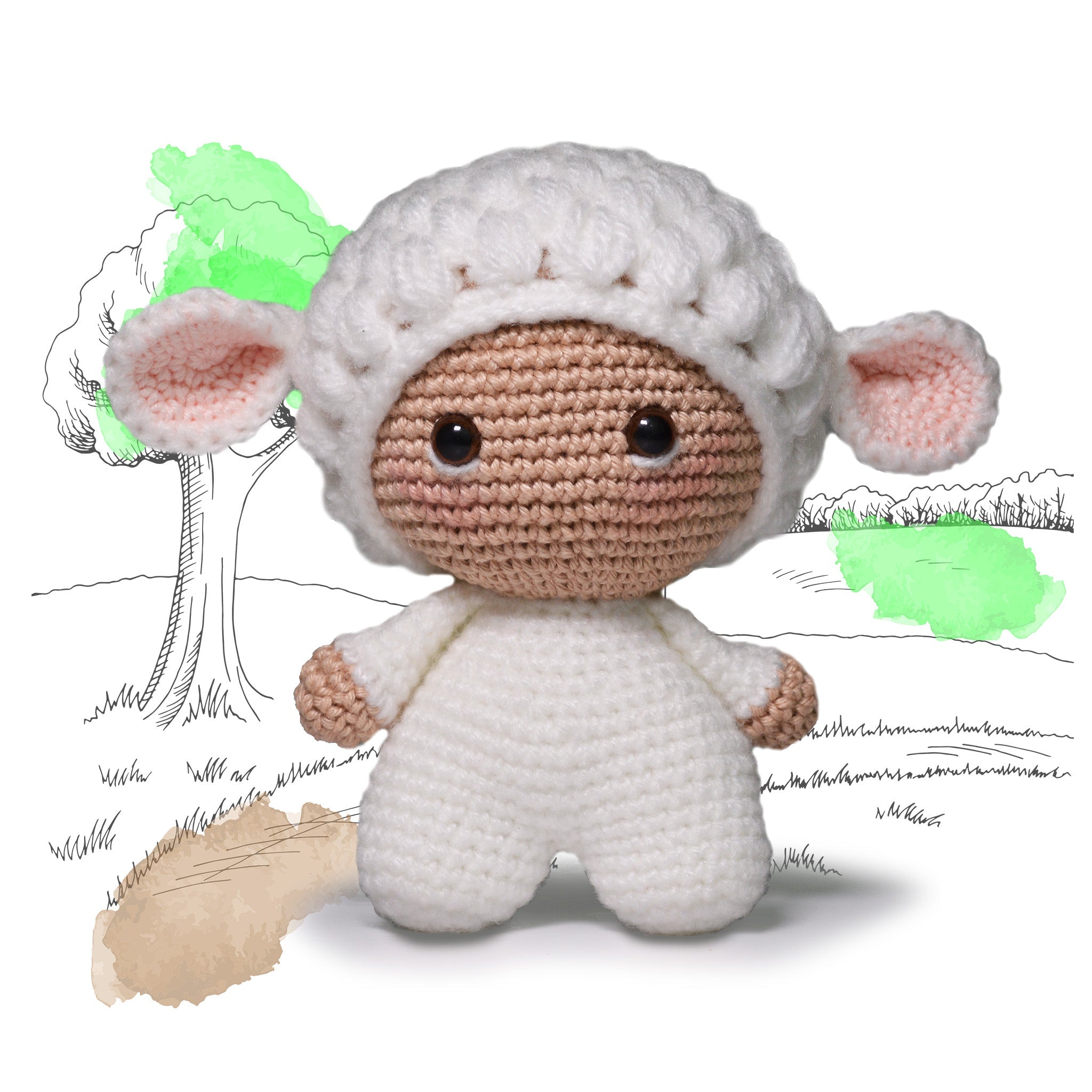 Knitty Critters - Bambinos - Amigurumi Crochet Kit - Lola Lamb