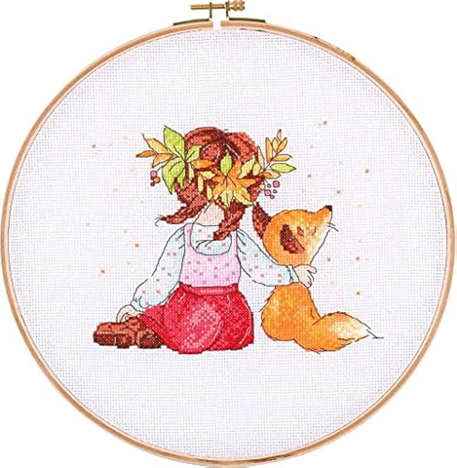 Cross Stitch Hoop Kit - Lucie & Charlie