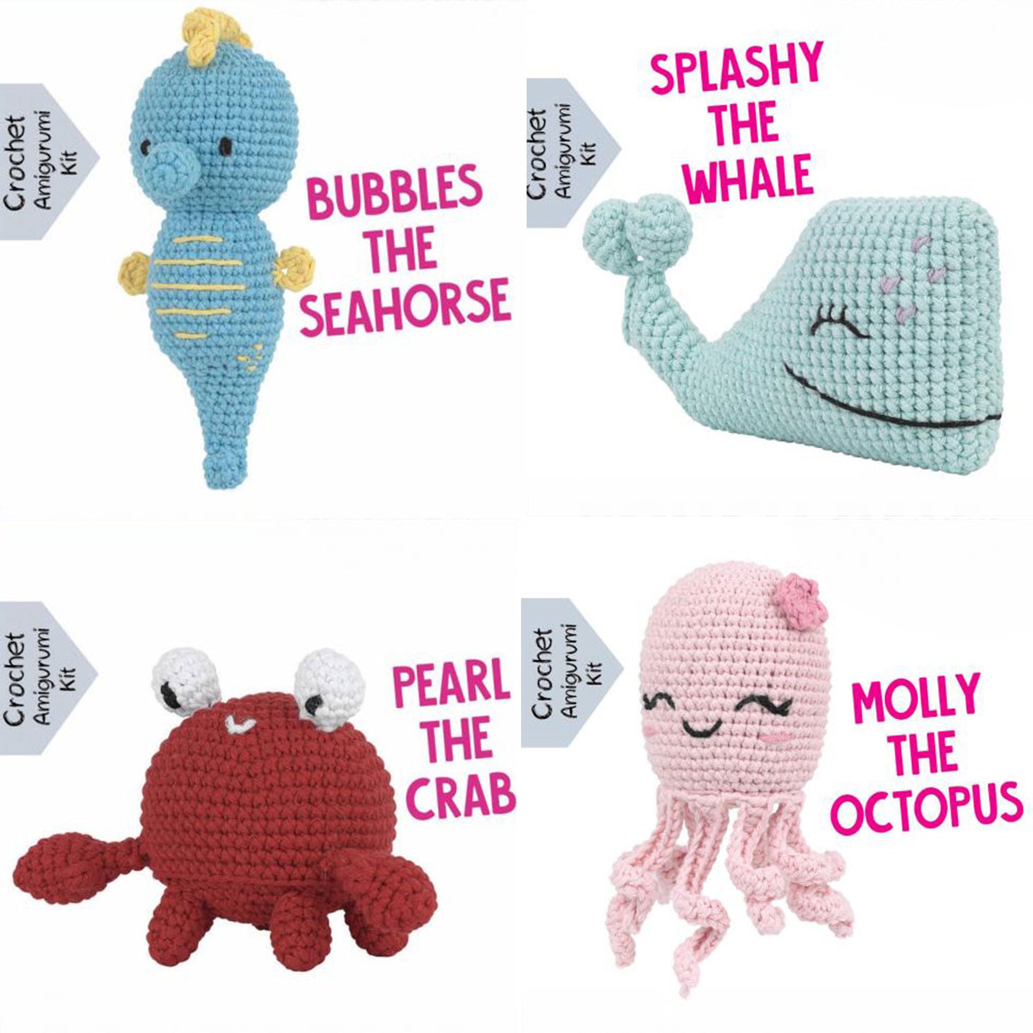 Pouch Pals Crochet Kit - Ocean Pals Bundle