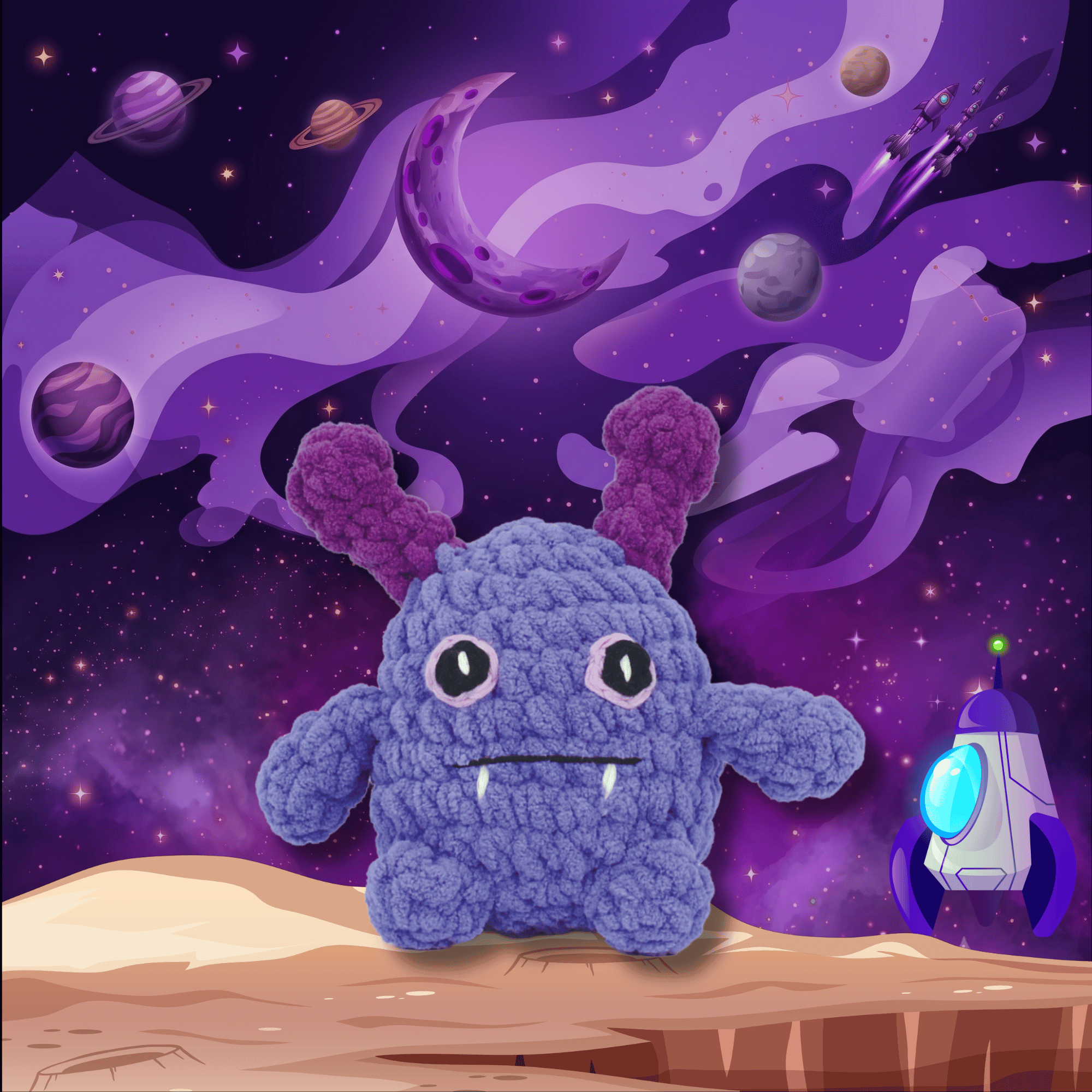 Knitty Critters Crochet Kit - Cosmic Crew - Orbit