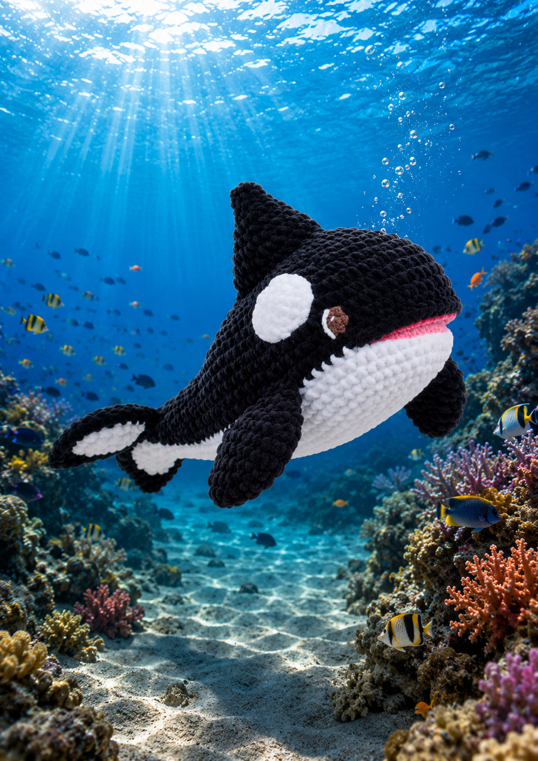 Knitty Critters Crochet Kit - Sea Snuggles - Otis Orca